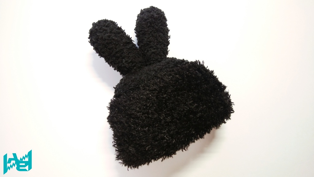 もこもこうさちゃんぼうし(くろ)