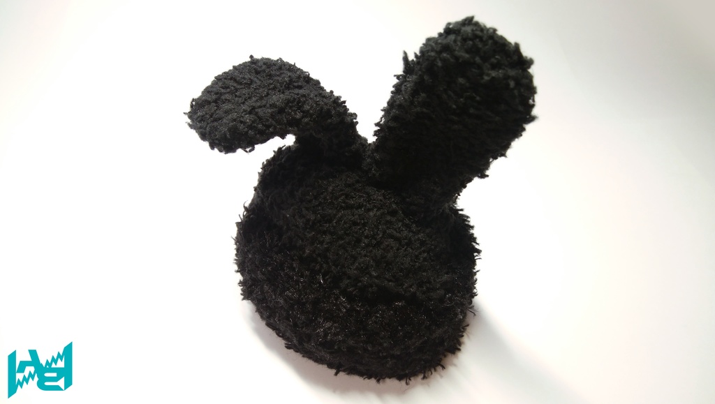 もこもこうさちゃんぼうし(くろ)