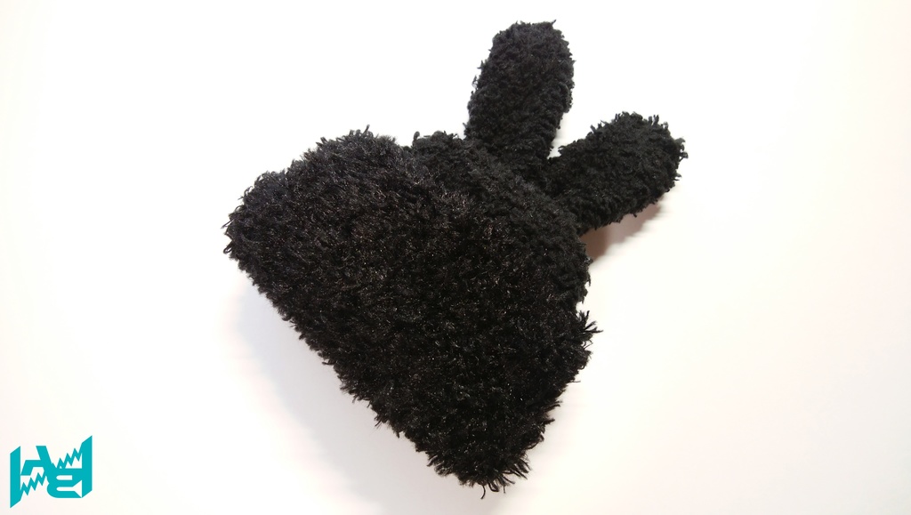 もこもこうさちゃんぼうし(くろ)