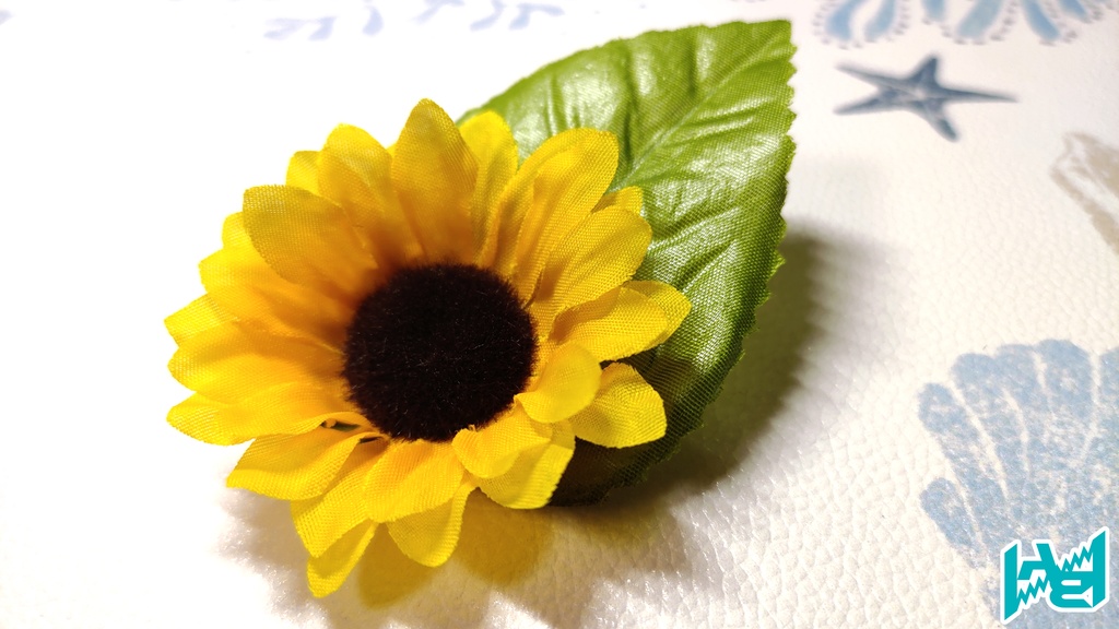 クリップ式ハットピン(ひまわり)