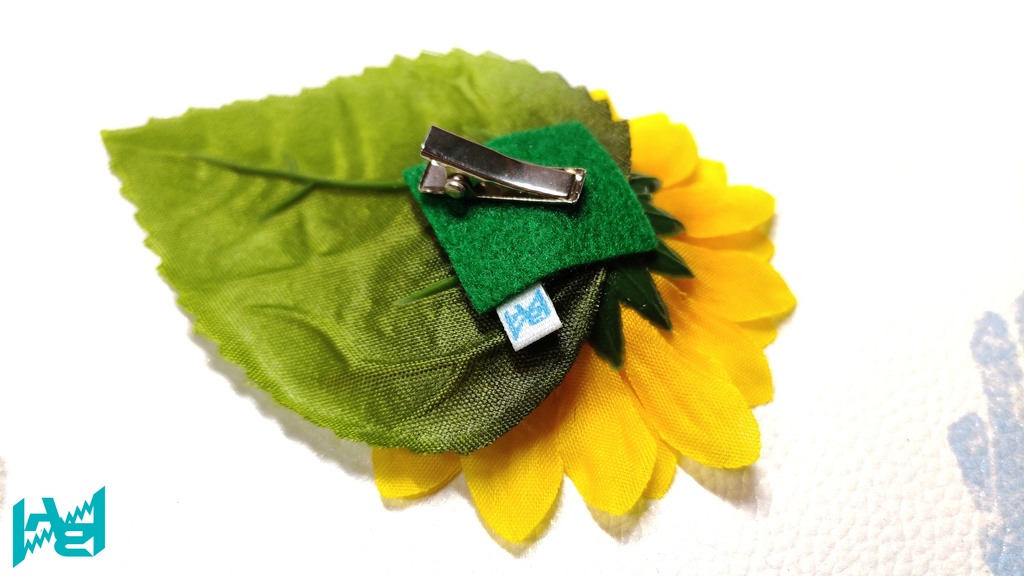 クリップ式ハットピン(ひまわり)