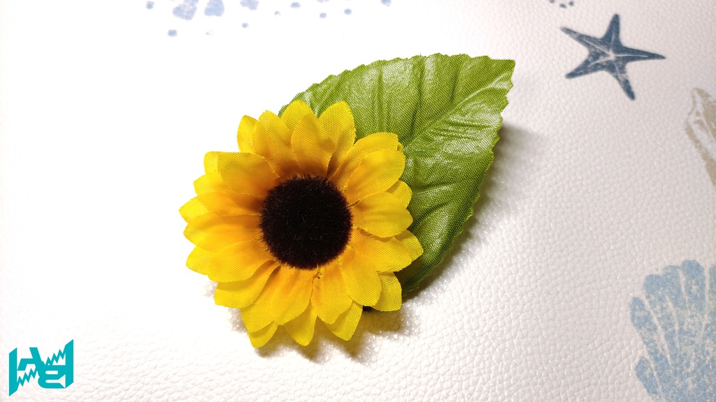 クリップ式ハットピン(ひまわり)