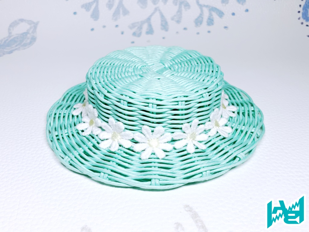 ABNオリジナルカンカン帽(パステルミント)