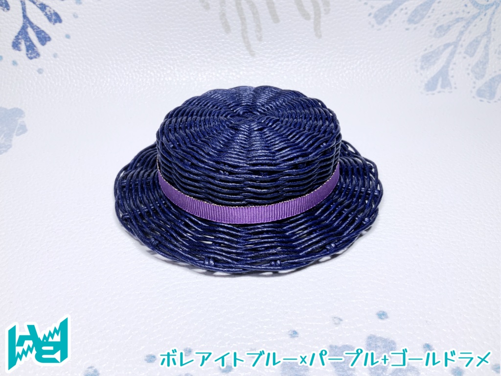 ABNオリジナルカンカン帽(ボレアイトブルー)