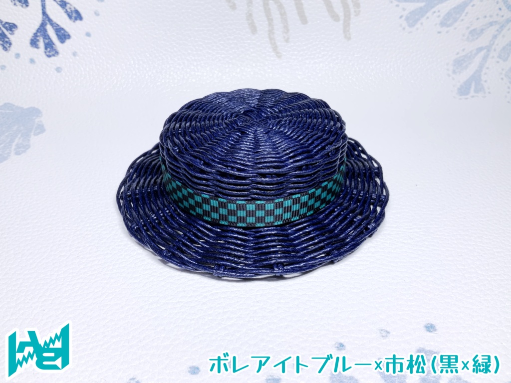 ABNオリジナルカンカン帽(ボレアイトブルー)