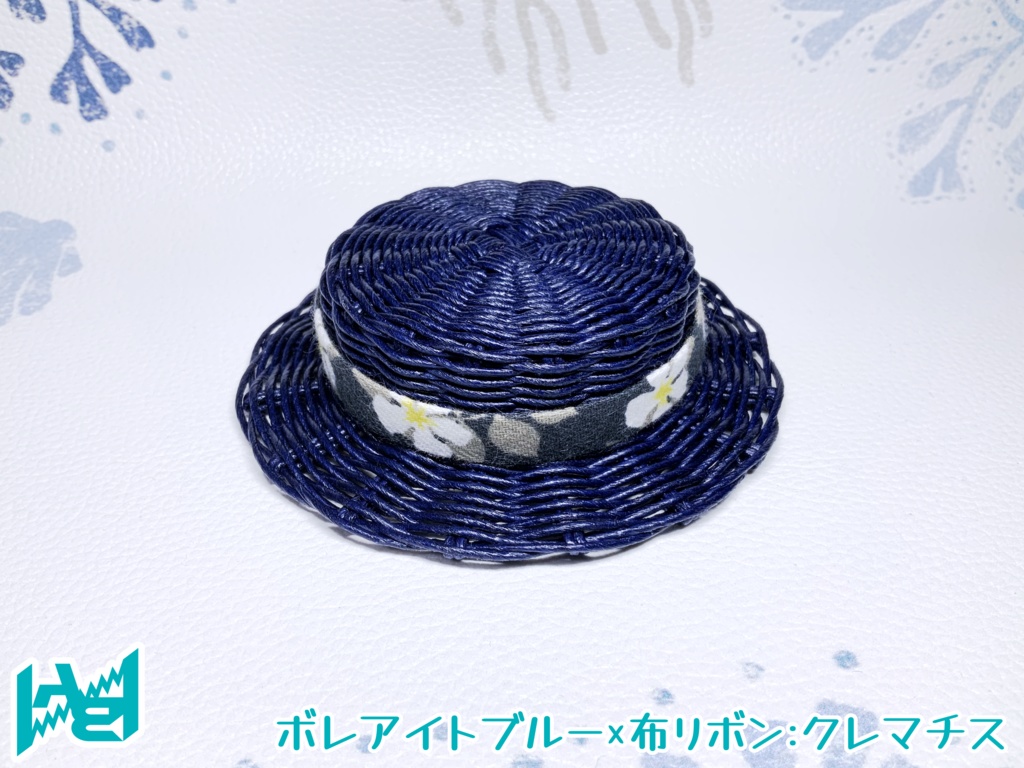 ABNオリジナルカンカン帽(ボレアイトブルー)