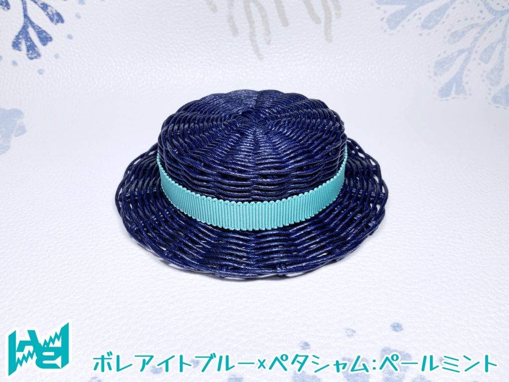 ABNオリジナルカンカン帽(ボレアイトブルー)