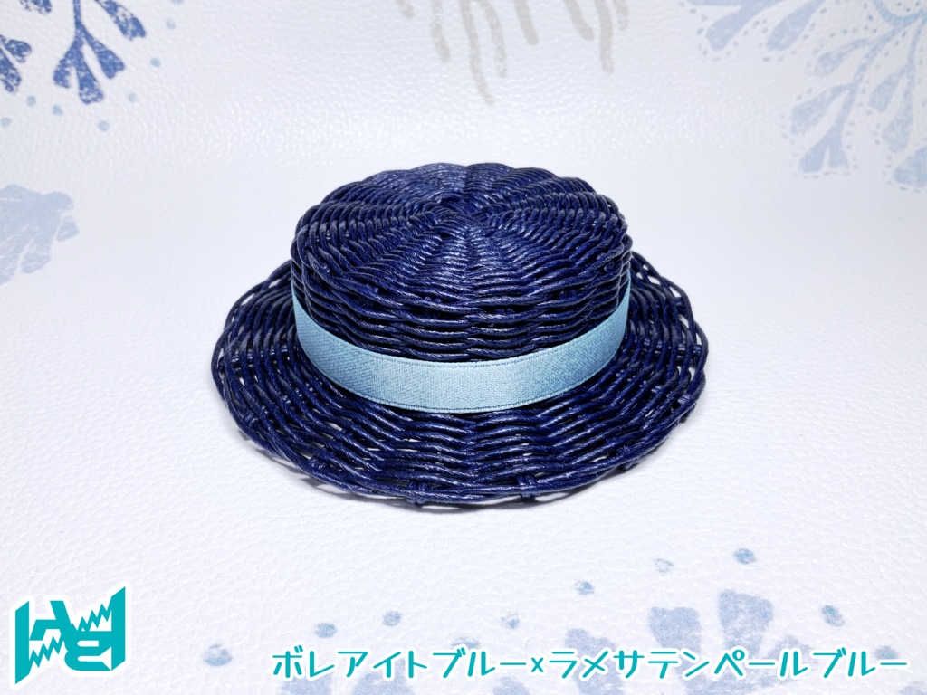 ABNオリジナルカンカン帽(ボレアイトブルー)