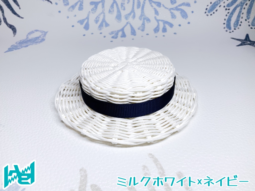 ABNオリジナルカンカン帽(ミルクホワイト)