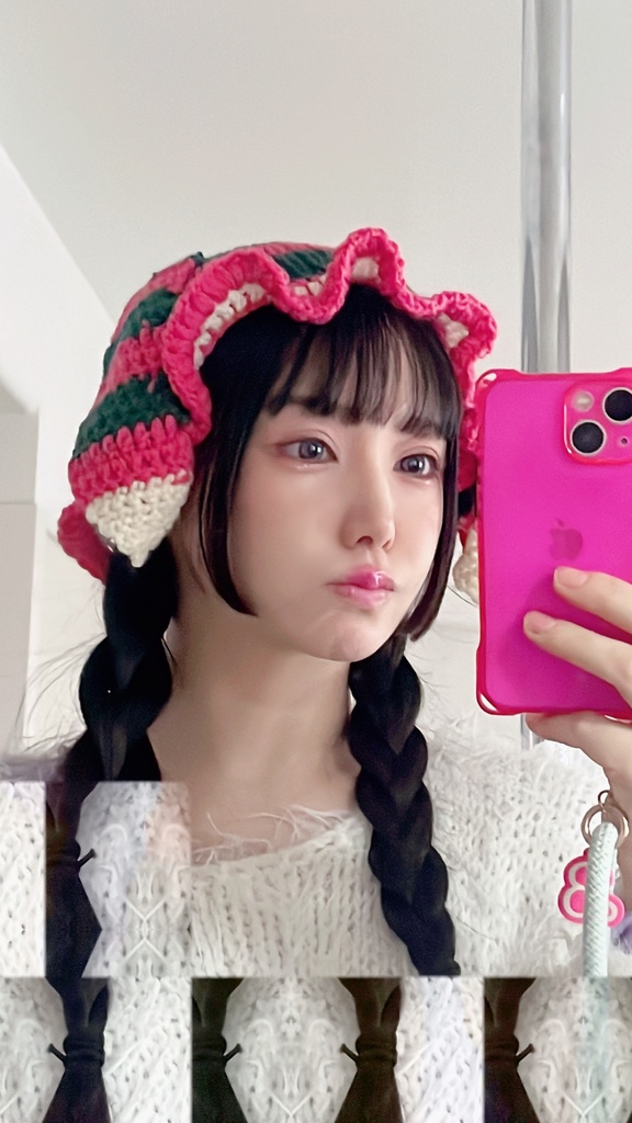 アルバイト初日チェキ(ピンちゃん)