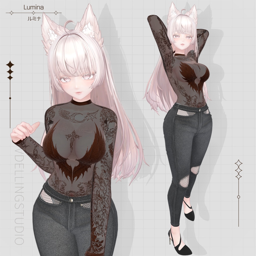 【9 アバター対応】 ⋆☾˖⁺‧₊ Moon Veil ₊‧⁺˖☽⋆