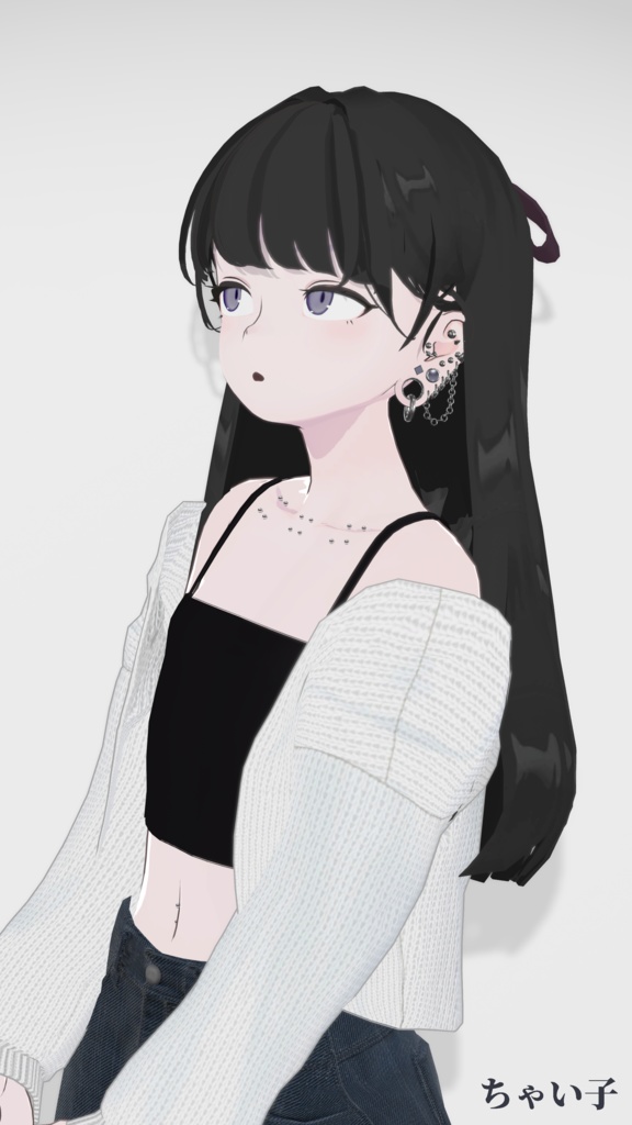 【3アバター対応】シンプルなボディーピアス