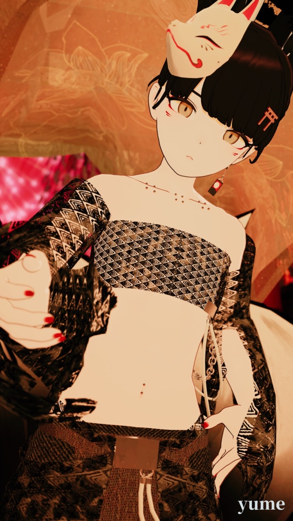 【3アバター対応】シンプルなボディーピアス