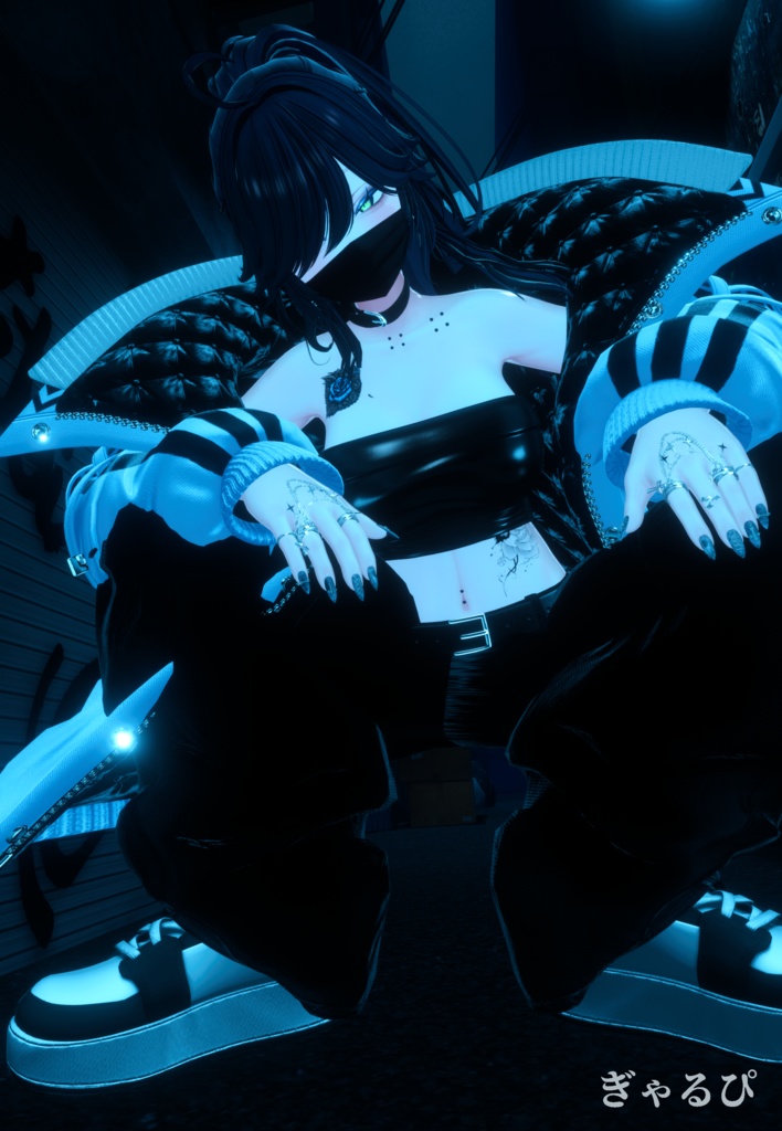 【3アバター対応】シンプルなボディーピアス