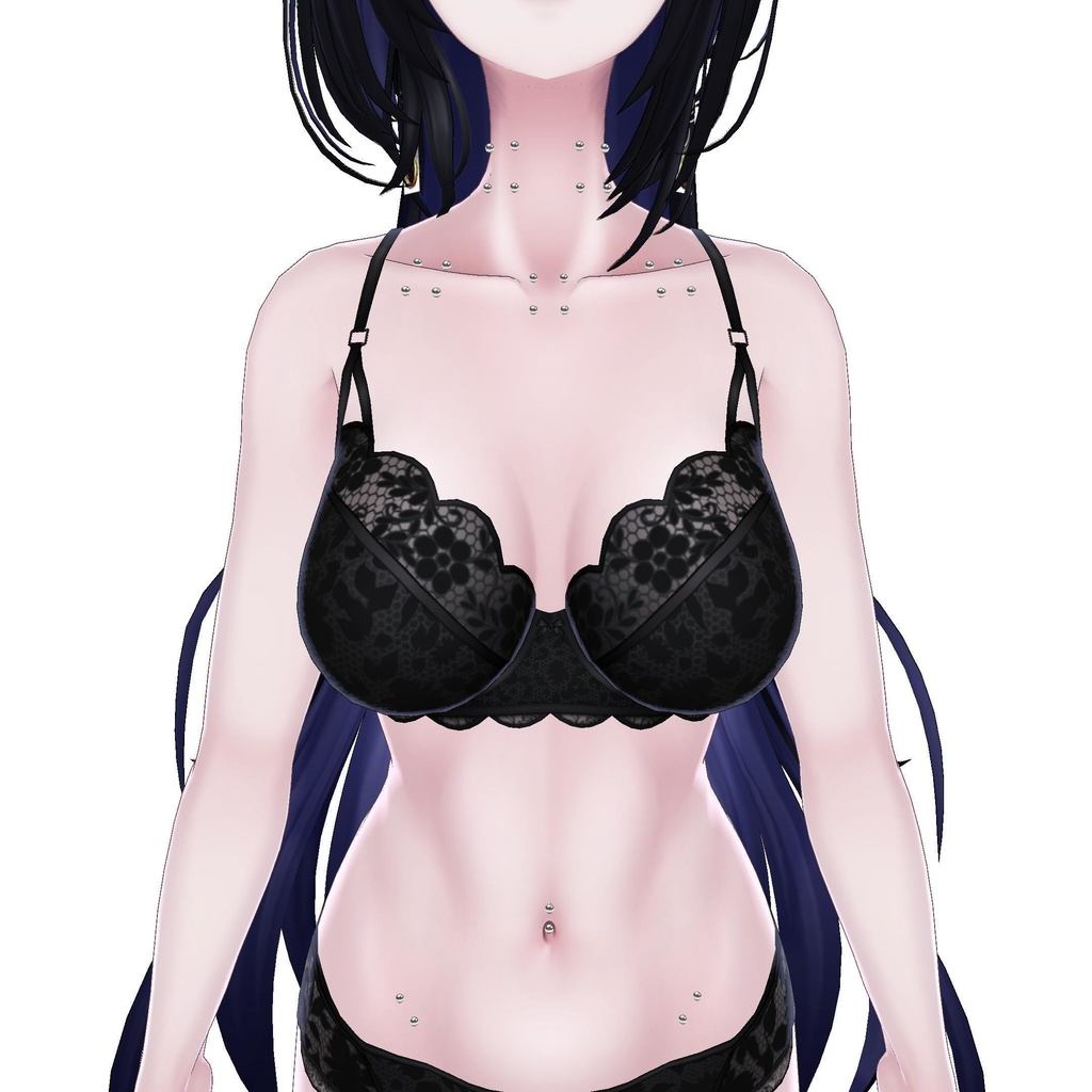 【3アバター対応】シンプルなボディーピアス