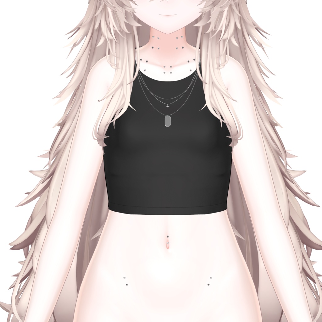 【5アバター対応】シンプルなボディーピアス