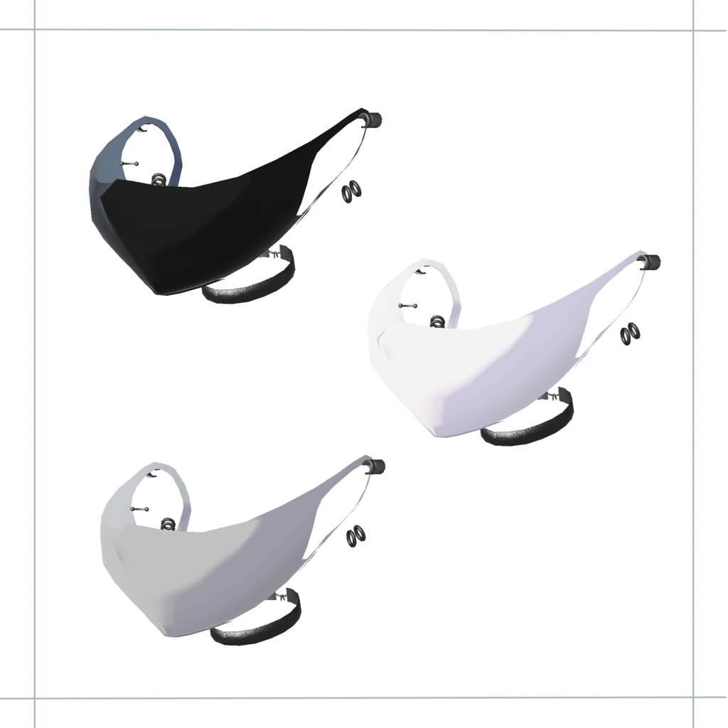 【Lapwing対応】マスク下げれるギミック付き&アクセサリーセット