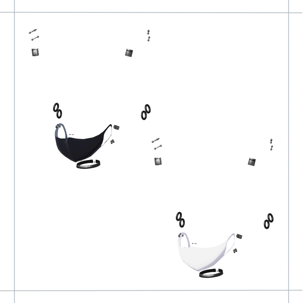 【仙猫】下げれるマスクギミック付き&アクセサリーセット