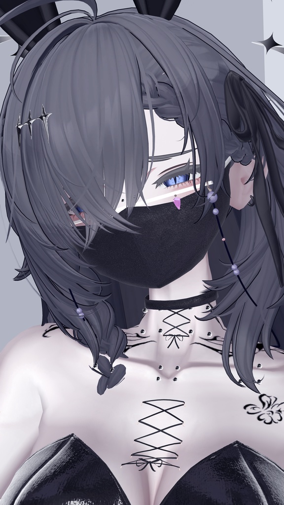 【仙猫】下げれるマスクギミック付き&アクセサリーセット