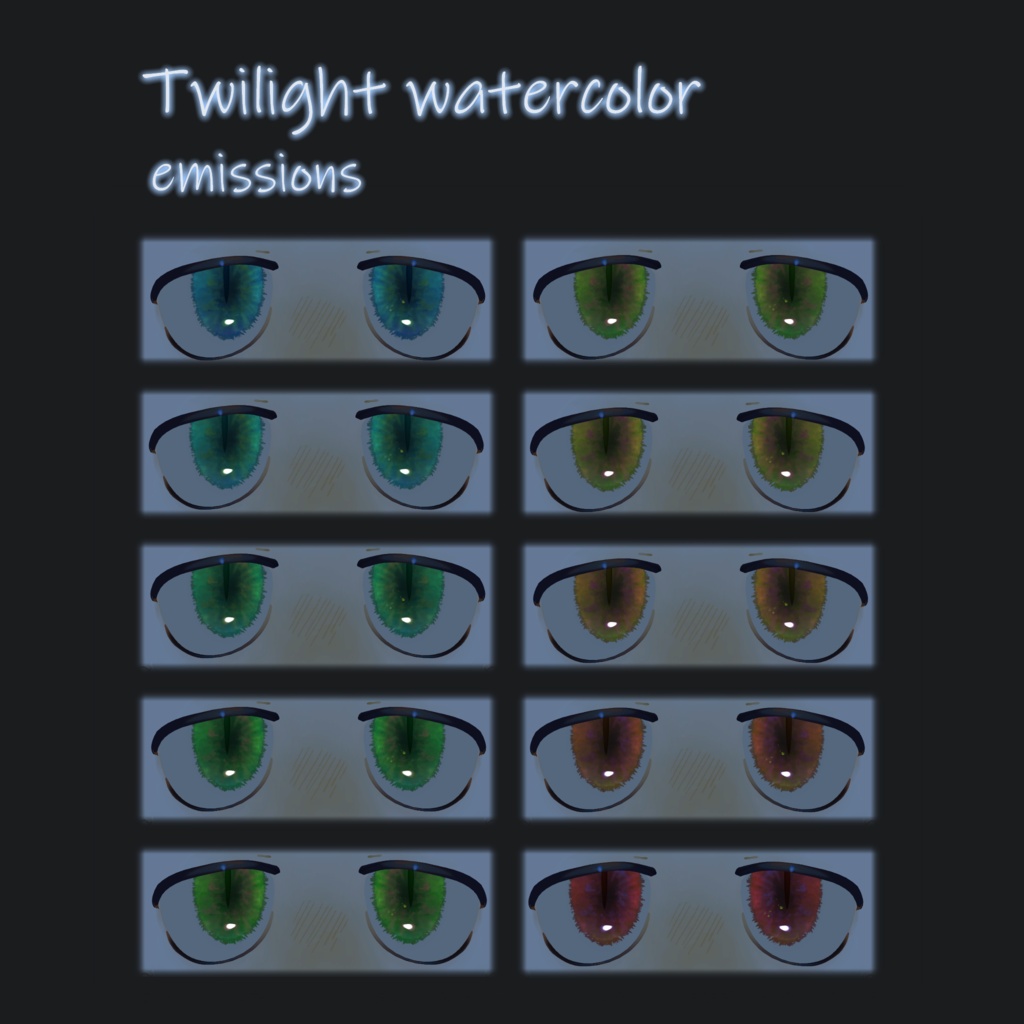 【フィニシフ対応】Twilight watercolor 💧🌌 Eye texture