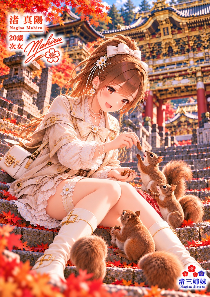 紅葉彩る日光、渚真陽