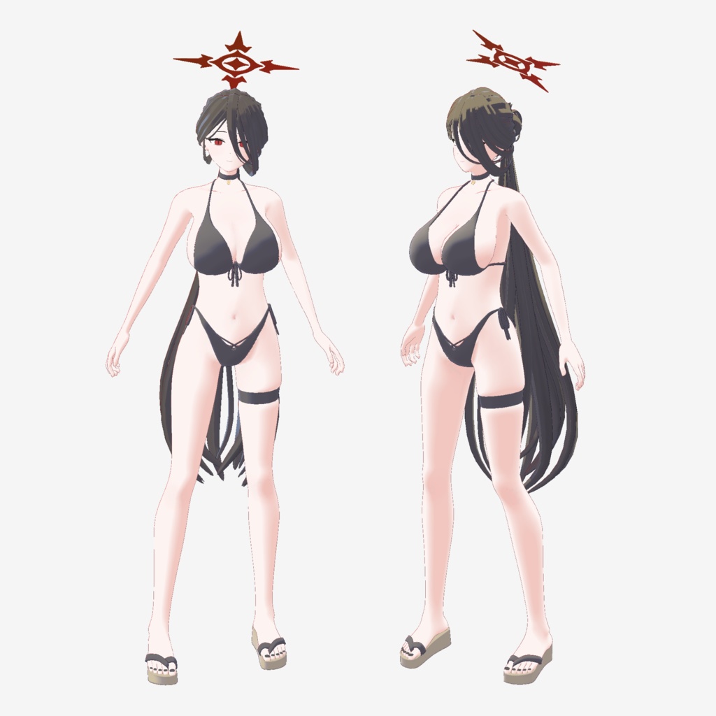 ブルーアーカイブ ハスミ(水着) VRChatアバター(二次創作)