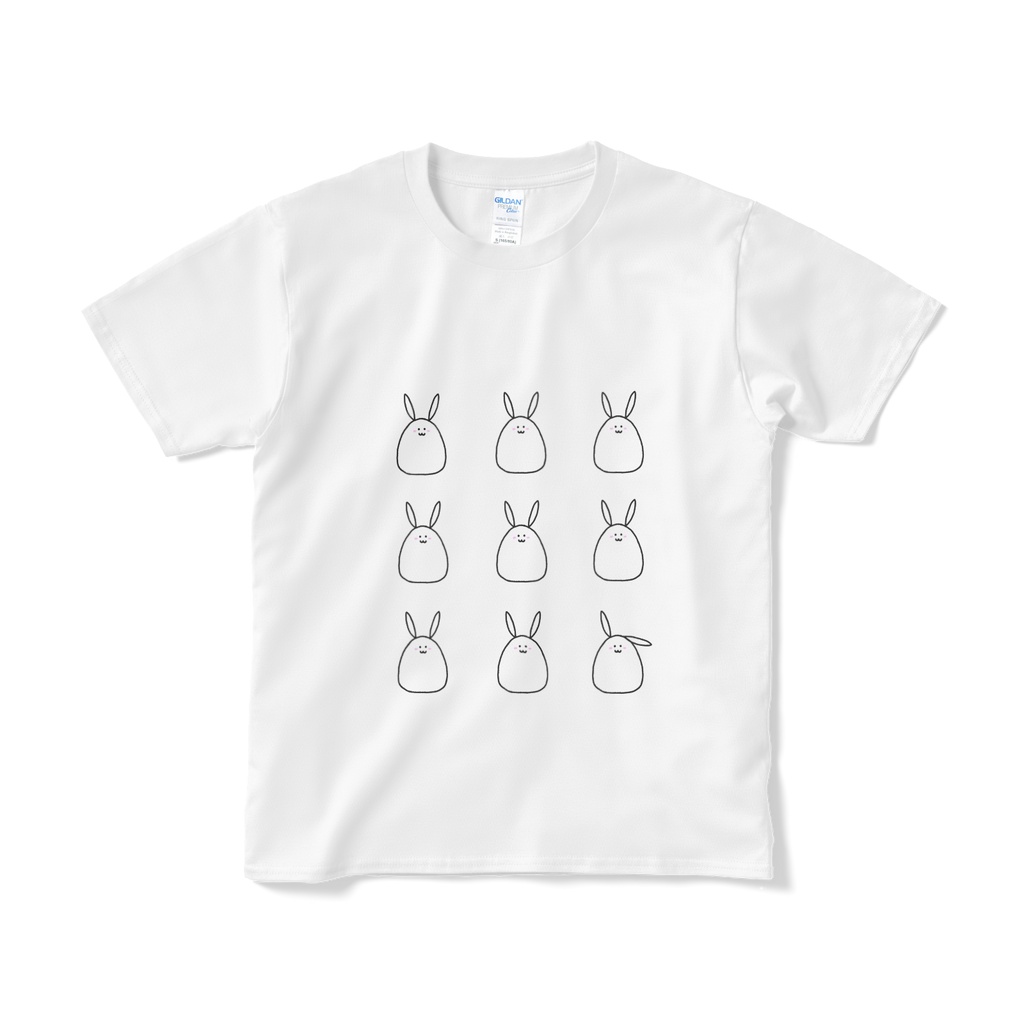 もちうさTシャツ_もちもちいっぱいばーじょん！！