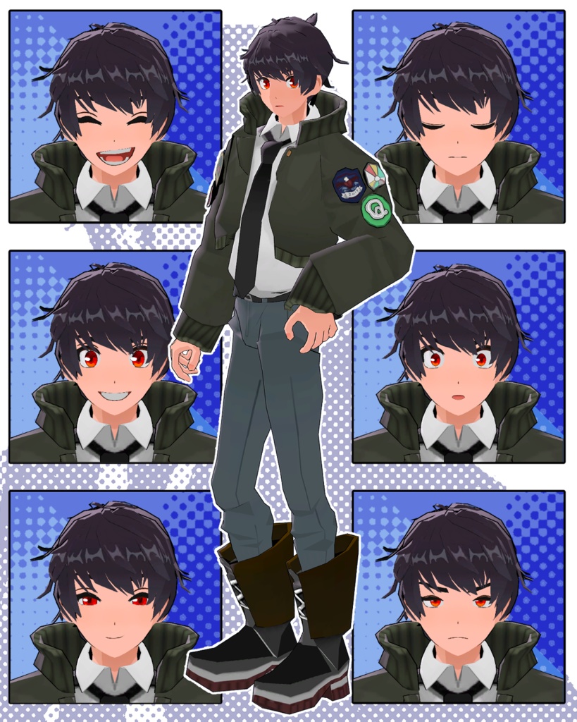 【オリジナル3Dモデル】-Ether-英輝Ver.3【VRC/VRM】