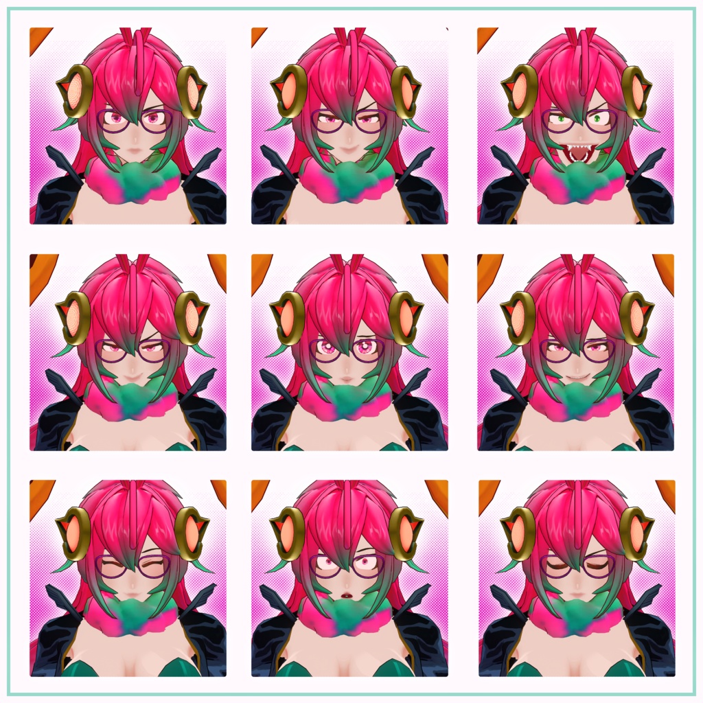 【オリジナル3Dモデル】ショッキング・モスガールV2【VRC】