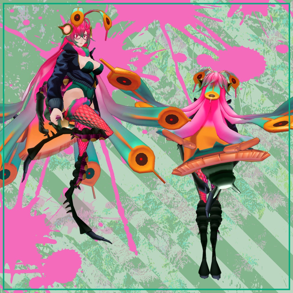 【オリジナル3Dモデル】ショッキング・モスガールV2【VRC】