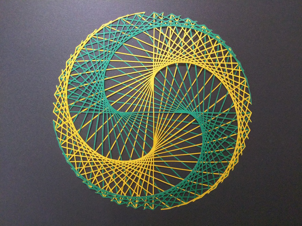 ストリングアート風切り絵・巴