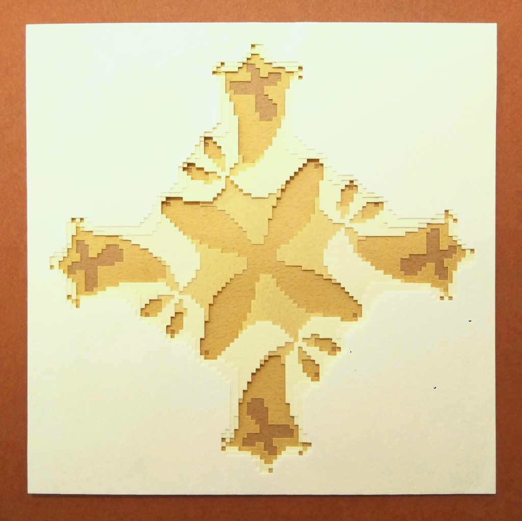 幾何学模様の切り絵