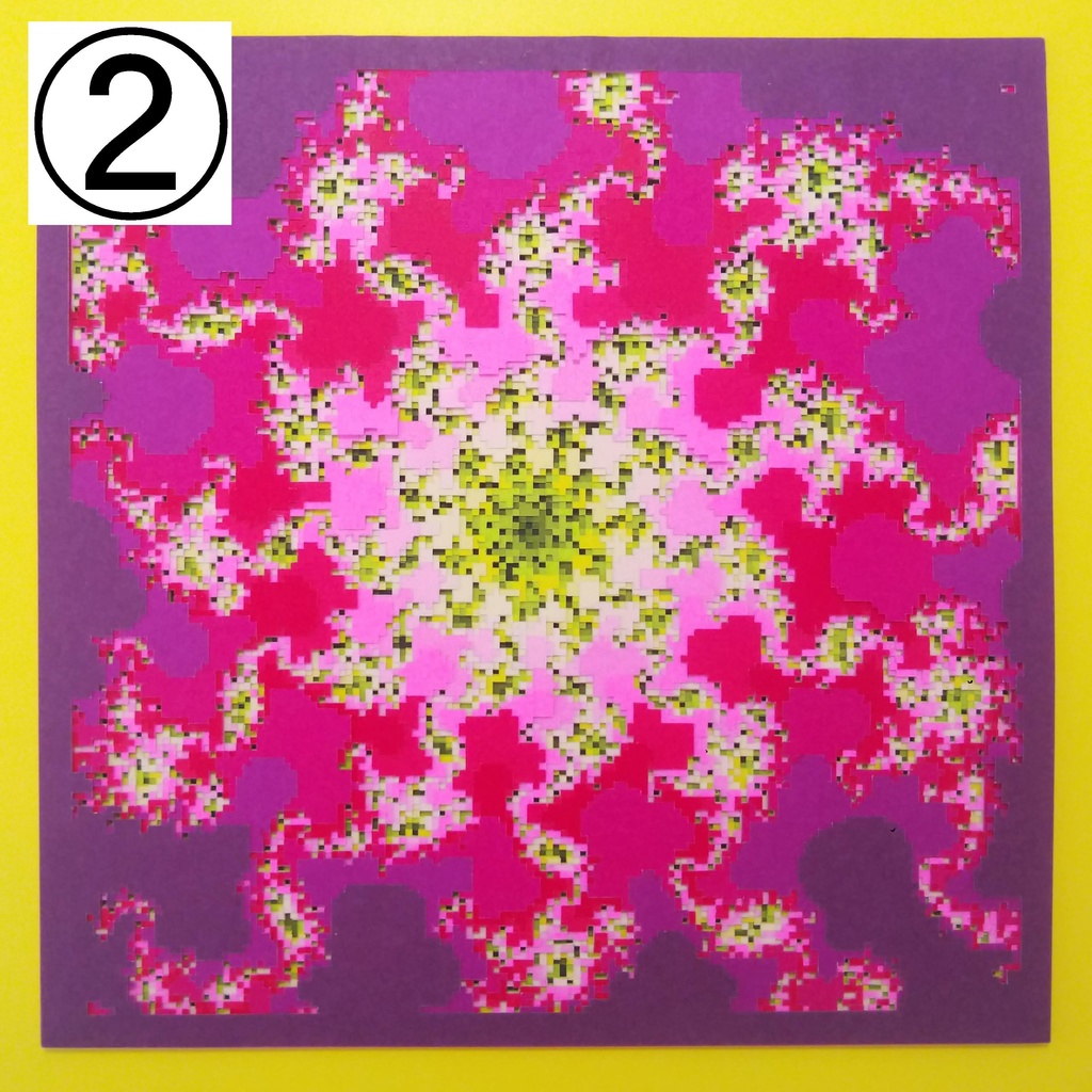 幾何学模様の切り絵