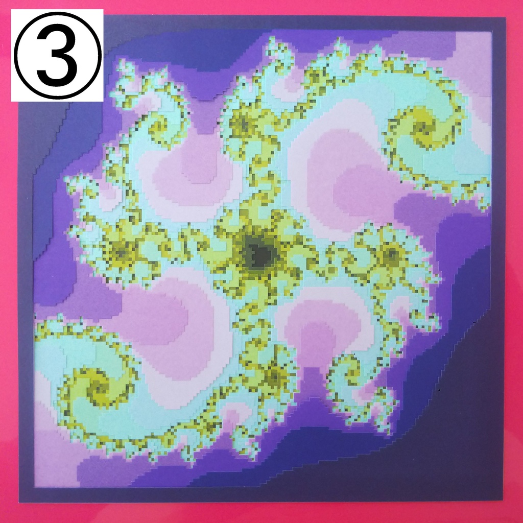 幾何学模様の切り絵