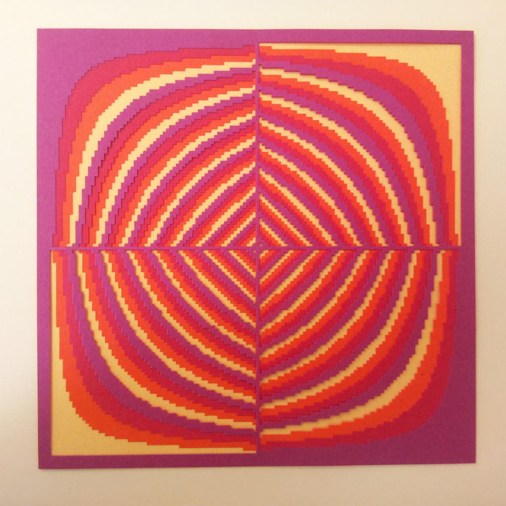 幾何学模様の切り絵