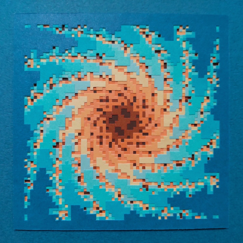 幾何学模様の切り絵・向日葵