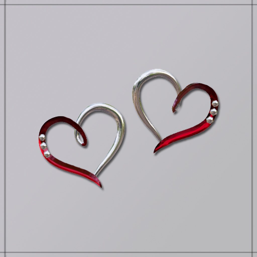 「 Heart earring v2 」 Free ❤