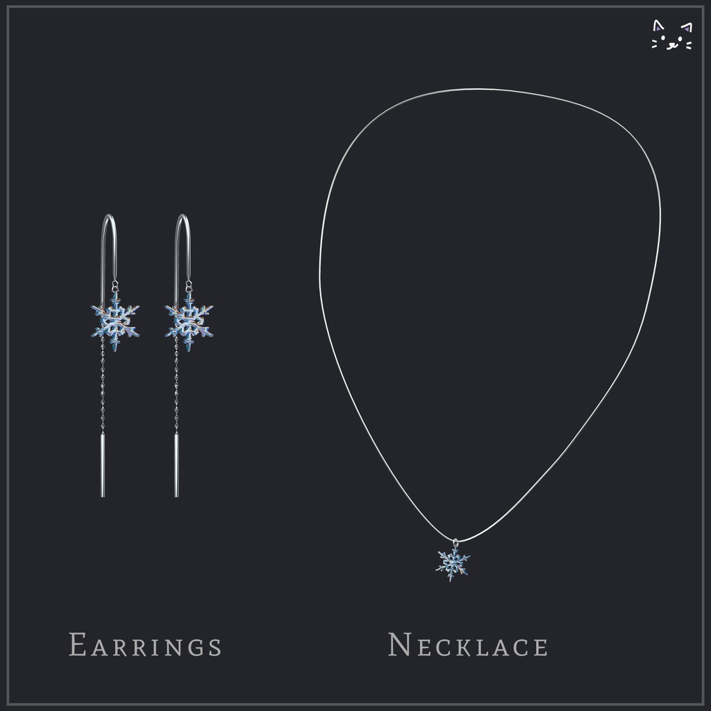「❄️ Snowflake ❄️」+ ♡ Heart drop earring ♡