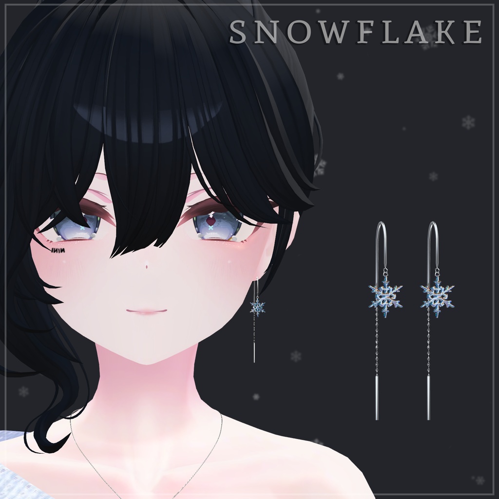 「❄️ Snowflake ❄️」+ ♡ Heart drop earring ♡