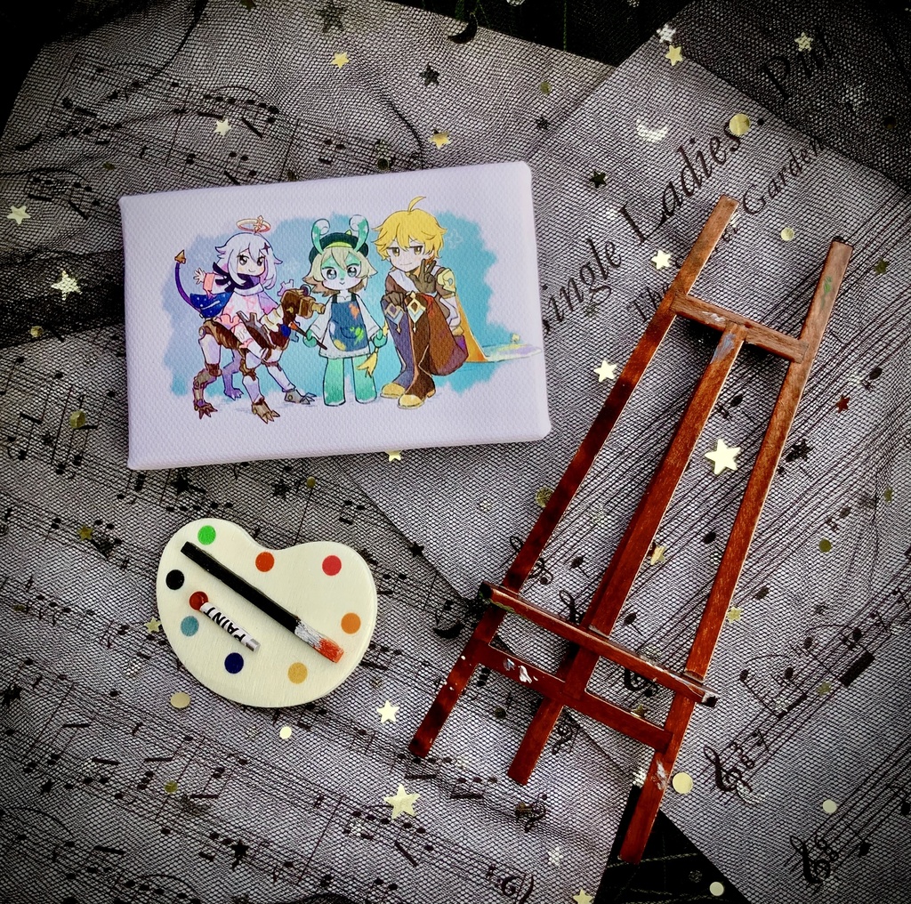 「マメールの絵」ミニ油絵スタンドセット