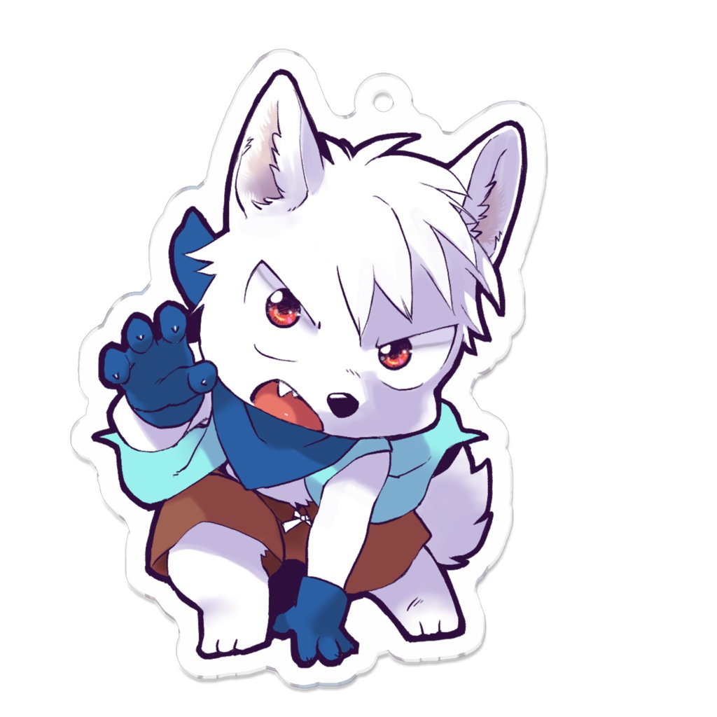 ちぃさなうちの子アクキー(シロくん)