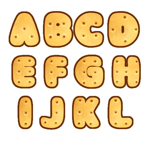 2月まで値下げ中!【バレンタイン向け素材】クッキー文字セット+チョコハート+ヘッダー背景