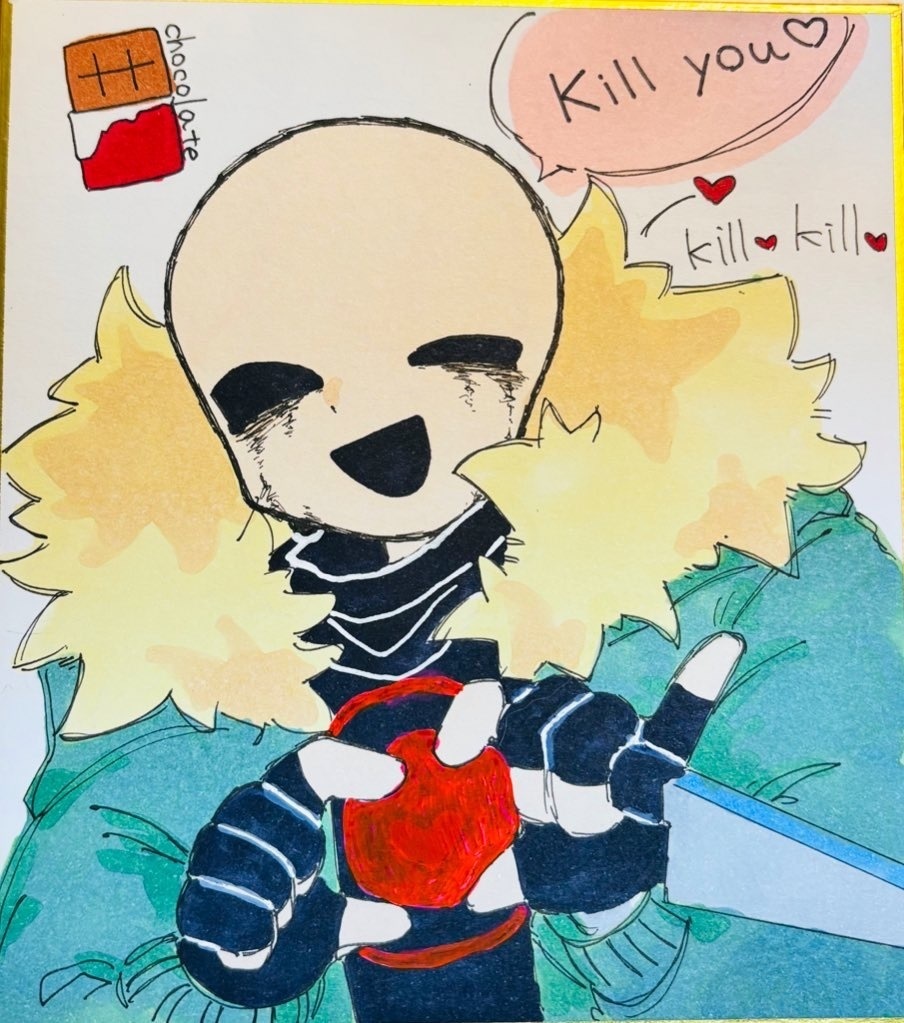 キラー 色紙13×12(cm)