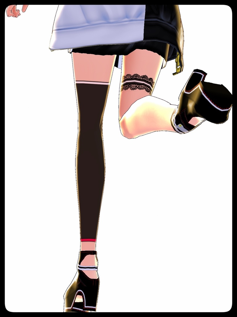 VRoid用テクスチャ【バイカラーパーカーset】『モノトーン』