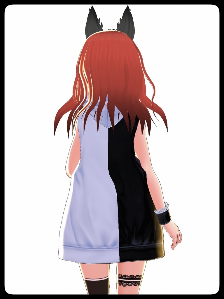 VRoid用テクスチャ【バイカラーパーカーset】『モノトーン』