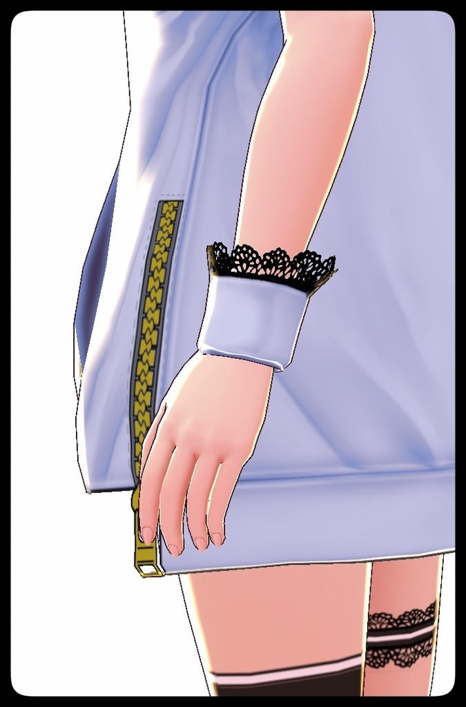 VRoid用テクスチャ【バイカラーパーカーset】『モノトーン』