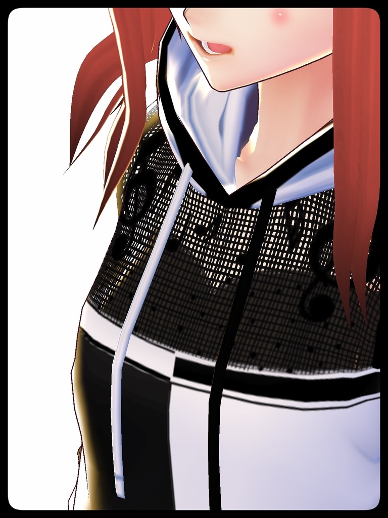 VRoid用テクスチャ【バイカラーパーカーset】『モノトーン』