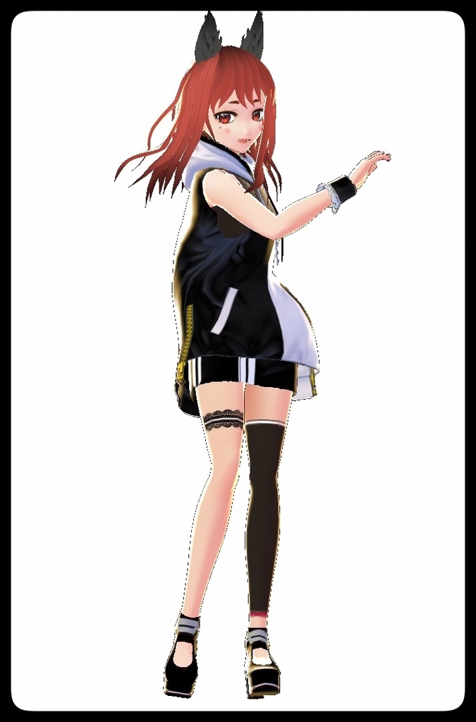 VRoid用テクスチャ【バイカラーパーカーset】『モノトーン』