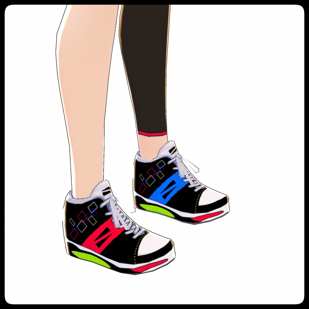 VRoid用テクスチャ【プリズムスニーカーMC】(マルチカラー)