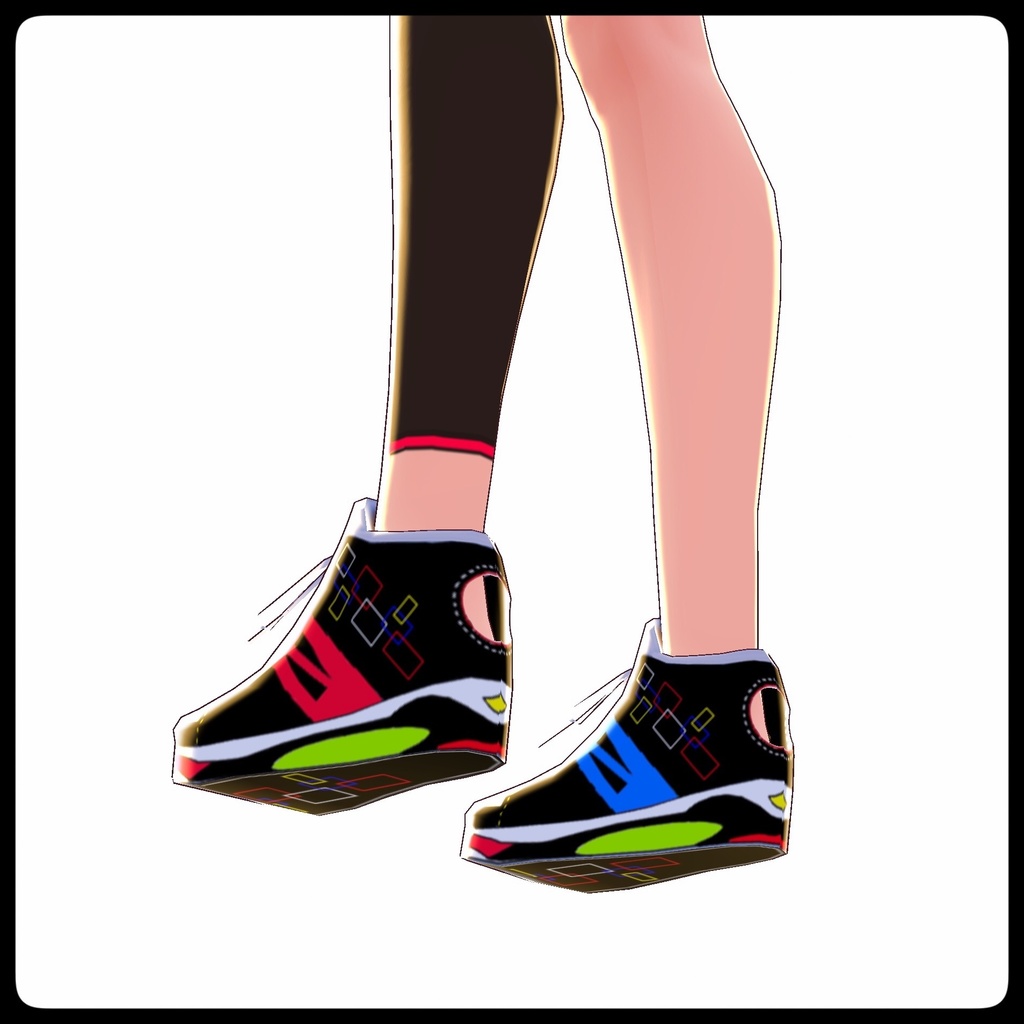 VRoid用テクスチャ【プリズムスニーカーMC】(マルチカラー)